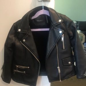 Girls lined motorcycle jacket